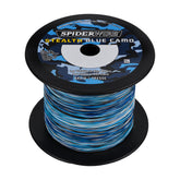 SpiderWire Stealth blue camo braid 65lb closeup shows camouflage for stealth casting