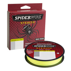 SpiderWire Stealth Braid 300yards spool closeup highlights durable Dyneema construction for smooth casts