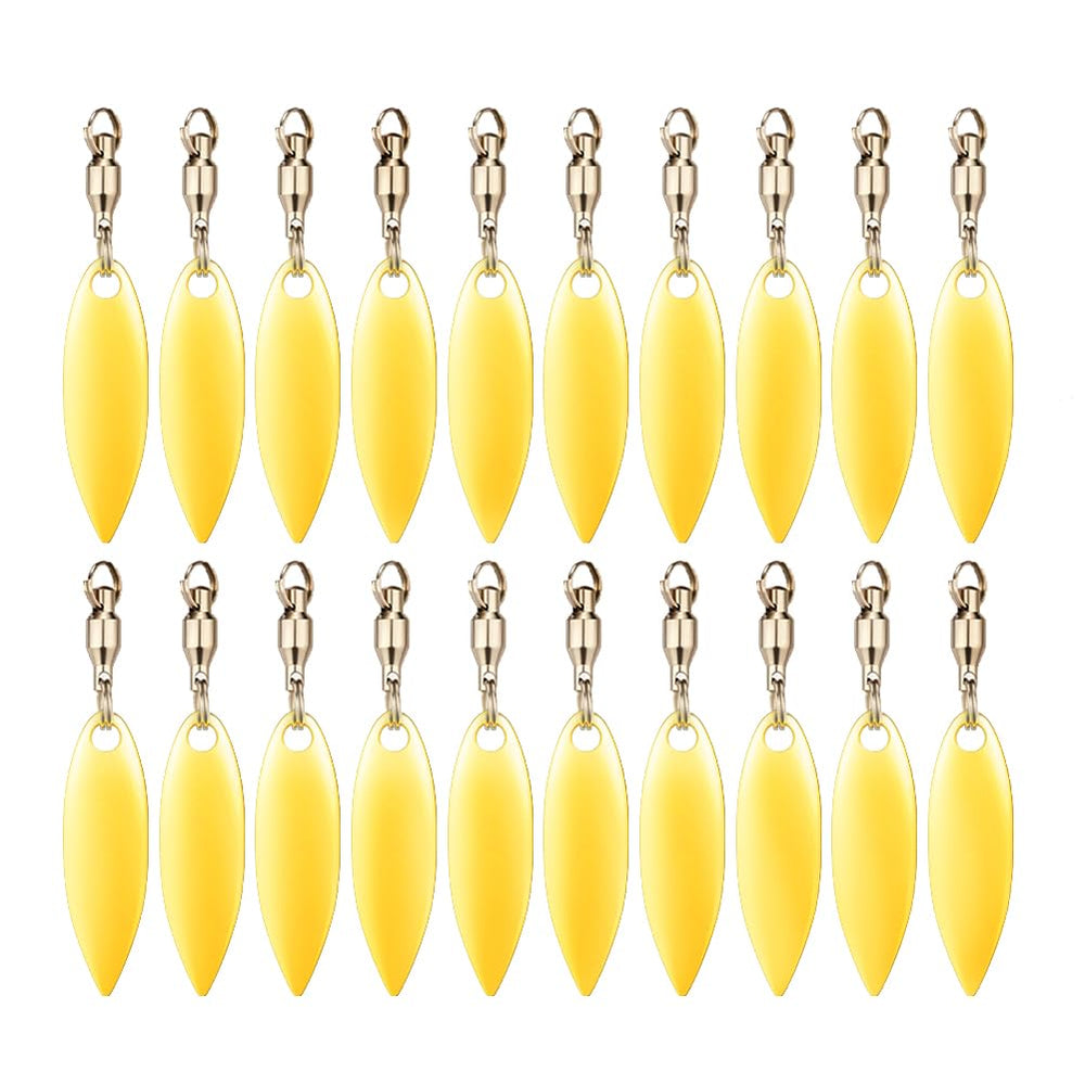 20 pieces spinner blades kit in gold and silver finishes for lure making