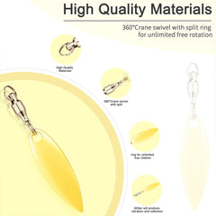 Assorted gold and silver-coated spinner blades for DIY fishing lures