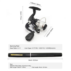 Spinning reel made of ABS plastic with stainless steel bearings
