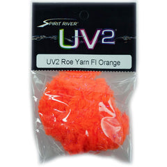 Spirit River UV2 Roe Yarn in fluorescent orange for egg patterns and hotspot nymphs