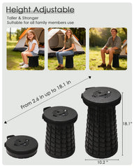 Spisces stool 800lbs capacity demonstrates sturdy support for adults outdoors.