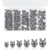 Split Shot Fishing Weights Sinkers 170pcs in reusable plastic box