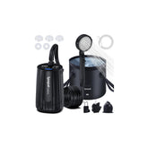 Spopal camping shower LED display shows power and temperature for easy monitoring