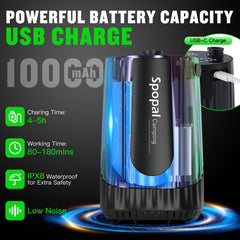 Spopal portable shower LED display highlights battery status and water temperature
