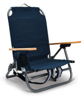 Sport-Brella SunSoul chair side view with cup holder for beverages.