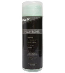 Sporti 26x17 large chamois towel in bright green dries quickly after swimming