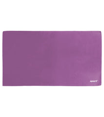 Sporti dry towel 20x36 dark purple flatlay, quick-dry microfiber for fast drying.