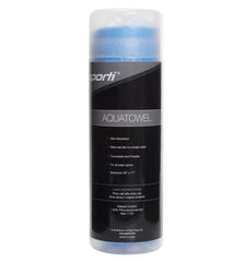 Sporti 26x17 blue chamois towel front view for fast drying after swimming