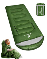 Sportneer 0 Degree wearable sleeping bag laid flat showing spacious interior for adults and kids.