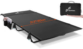 Sportneer camping cot 315-wide-surface offers roomy comfort for full-body outdoor rest