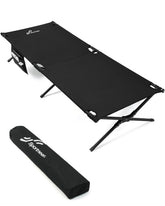 Sportneer camping cot shows spacious 78.3-inch sleeping area for adults, ideal for outdoor comfort.