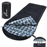 Sportneer sleeping bag hooded-removable design offers adaptable warmth for variable-weather camping.