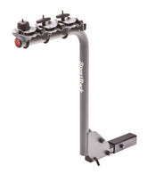 SportRack Pathway Deluxe 3-Bike Hitch Rack mounted on vehicle for stable transport.