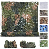 Sposuit camo netting on hunting blind reduces glare for stealthy approach.