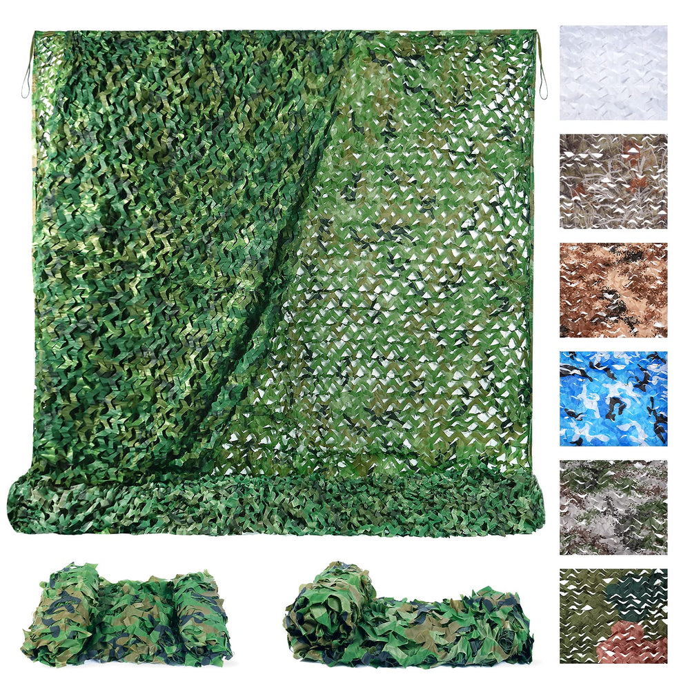 Sposuit camo netting on a hunting blind showing matte camouflage and glare reduction