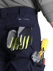 SPOSULEI cargo pants side pocket closeup shows nine-pocket practicality for gear organization