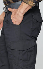 SPOSULEI cargo pants, black side pockets visible for quick-access storage.