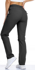 SPOSULEI elastic waistband and articulated knees ensure comfortable movement on trails.