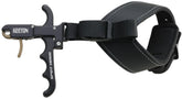 Spot Hogg Keeton release front view highlighting the pivoting grip for stability.
