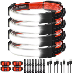 Spriak LED headlamp 4-pack front view for clear night visibility