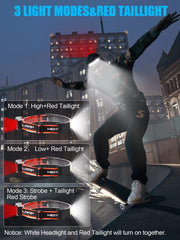 Spriak headlamp red taillight enhances rear visibility for safety