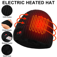 SPRING heated hat side view highlights ear-area warmth for cold conditions