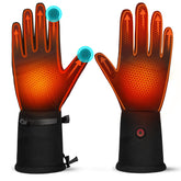 Spring in Fall heated gloves liners worn on hand for warm winter comfort during activities.