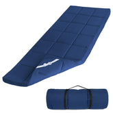 SPRINGSPIRIT cot mattress topper 75x30 navy on cot delivers plush support for restful outdoor naps.