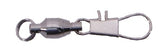 Spro ball bearing swivel with nickel snap, front view, smooth spin reduces line twist.