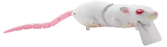 SPRO BBZ-1 Rat 25 White lure, lifelike profile for surface walking action.