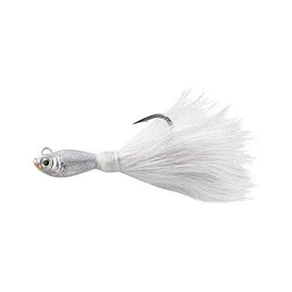 Spro Power Bucktail White 3 jig designed to attract trophy-sized saltwater gamefish