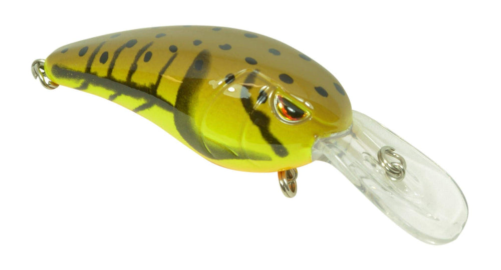 Spro RKCrawler 50 spring crankbait close-up for aggressive strikes.
