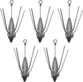 Five Sputnik lead sinkers in a 5-pack, 3oz/4oz for surf fishing