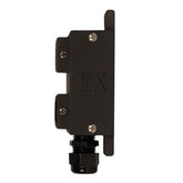 SPW FX Luminaire bronze tree mount junction box, angle view for secure tree lighting setup