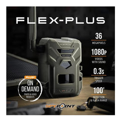 SPYPOINT FLEX-PLUS app control demonstrating Instant Mode and remote adjustments