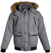 Spyder men's puffer with hood and faux fur warms winter commutes