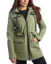 Spyder softshell jacket fleece-lined interior keeps you warm during chilly commutes.