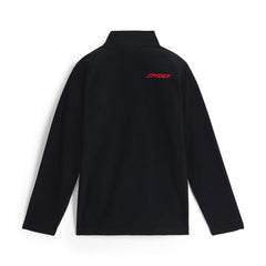 Spyder youth speed fleece half-zip black side view for versatile layering