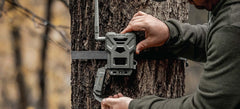SPYPOINT battery pack in use with rugged outdoor camera setup