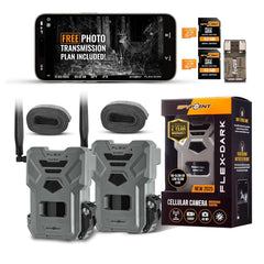 SPYPOINT Flex-Dark front view showing remote scouting via app