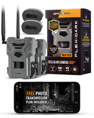 SPYPOINT Flex-Dark twin-pack camera setup for discreet field monitoring