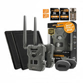 Spypoint Flex-M trail camera front view shows quick setup benefits for wildlife monitoring.