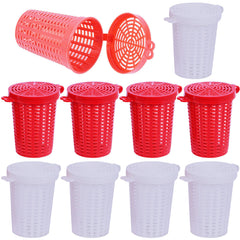 SquEqu 10-pack bait cages set, red and white