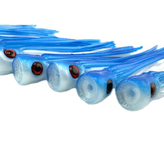 Squidnation Slammer Chugger blue-silver lure attracting billfish without hindering hookups.