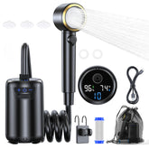SRNPMIU portable-shower-8000mah-battery highlights extended outdoor power for camping use.
