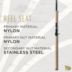 St. Croix Triumph casting rod with SCII carbon fiber for strength and sensitivity