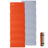 StableEase sleeping pad unfolded for full-length comfort and support on uneven ground