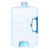 Stackable 3-gallon water container with a sturdy, portable handle.